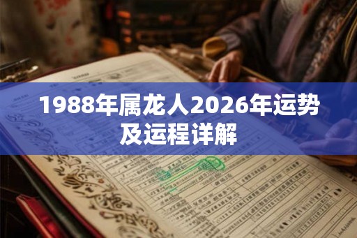 1988年属龙人2026年运势及运程详解