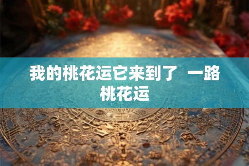 我的桃花运它来到了  一路桃花运