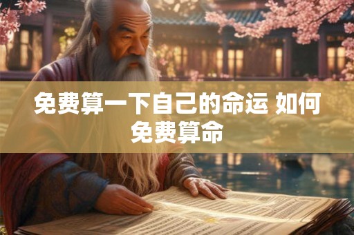 免费算一下自己的命运 如何免费算命