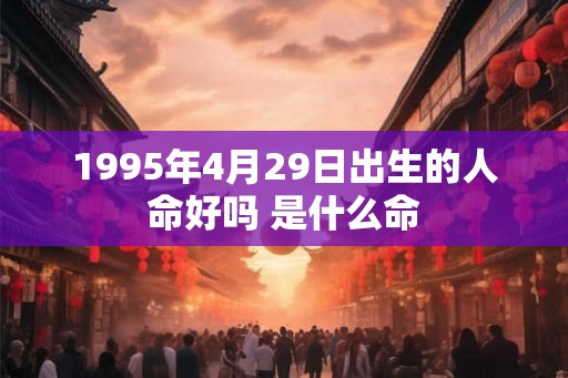 1995年4月29日出生的人命好吗 是什么命
