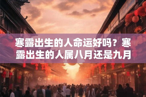 寒露出生的人命运好吗？寒露出生的人属八月还是九月？