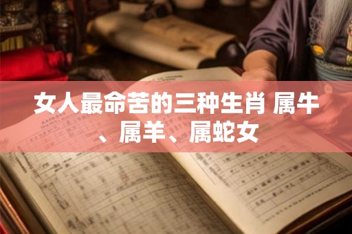 女人最命苦的三种生肖 属牛、属羊、属蛇女