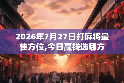 2026年7月27日打麻将最佳方位,今日赢钱选哪方