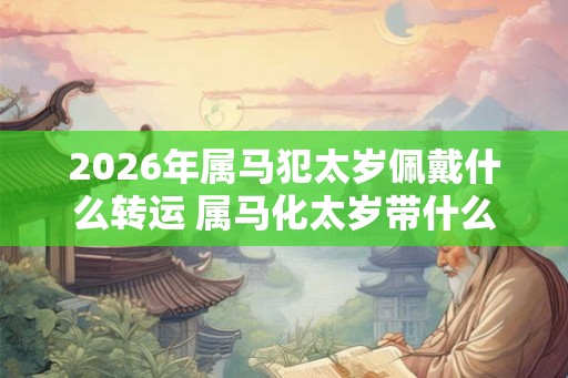 2026年属马犯太岁佩戴什么转运 属马化太岁带什么东西最好