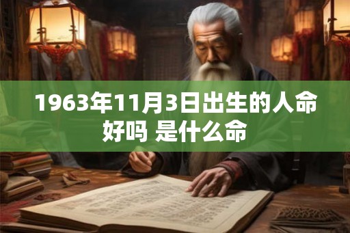 1963年11月3日出生的人命好吗 是什么命