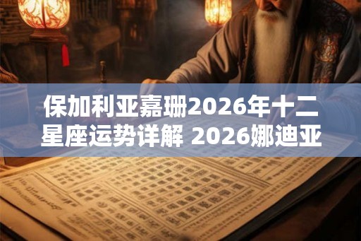 保加利亚嘉珊2026年十二星座运势详解 2026娜迪亚年运完整版最新解析
