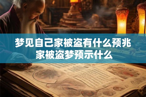 梦见自己家被盗有什么预兆 家被盗梦预示什么 梦见自己家被盗有什么预兆 家被盗梦预示什么