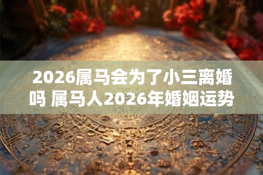 2026属马会为了小三离婚吗 属马人2026年婚姻运势