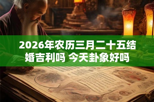 2026年农历三月二十五结婚吉利吗 今天卦象好吗