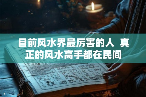 目前风水界最厉害的人  真正的风水高手都在民间
