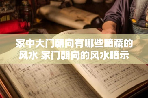 家中大门朝向有哪些暗藏的风水 家门朝向的风水暗示