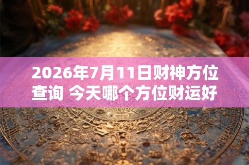 2026年7月11日财神方位查询 今天哪个方位财运好