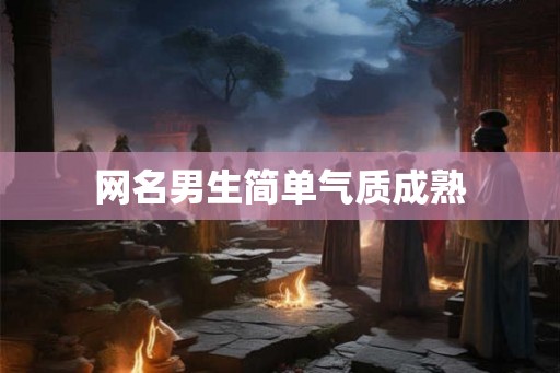 网名男生简单气质成熟