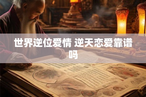 世界逆位爱情 逆天恋爱靠谱吗