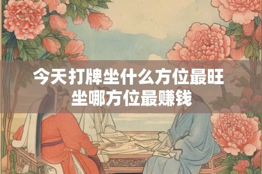 今天打牌坐什么方位最旺 坐哪方位最赚钱