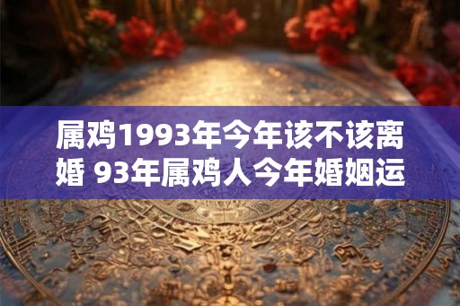 属鸡1993年今年该不该离婚 93年属鸡人今年婚姻运势