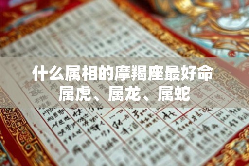 什么属相的摩羯座最好命 属虎、属龙、属蛇