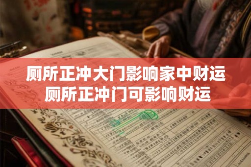 厕所正冲大门影响家中财运 厕所正冲门可影响财运
