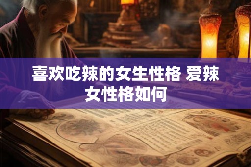 喜欢吃辣的女生性格 爱辣女性格如何