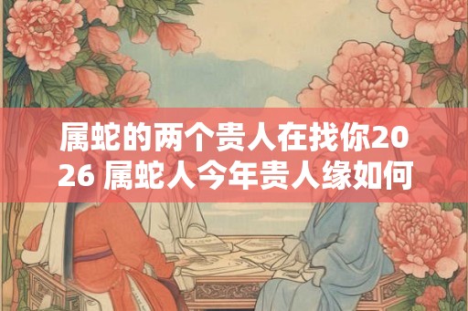 属蛇的两个贵人在找你2026 属蛇人今年贵人缘如何