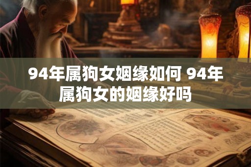 94年属狗女姻缘如何 94年属狗女的姻缘好吗