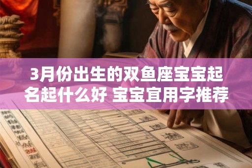 3月份出生的双鱼座宝宝起名起什么好 宝宝宜用字推荐