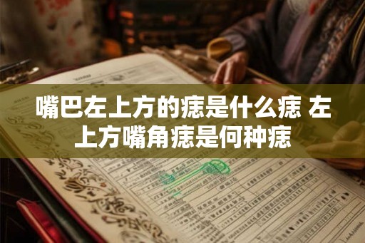 嘴巴左上方的痣是什么痣 左上方嘴角痣是何种痣