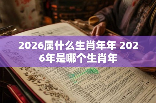 2026属什么生肖年年 2026年是哪个生肖年
