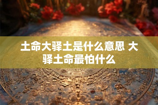 土命大驿土是什么意思 大驿土命最怕什么