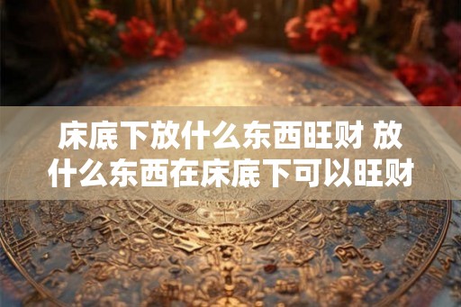床底下放什么东西旺财 放什么东西在床底下可以旺财