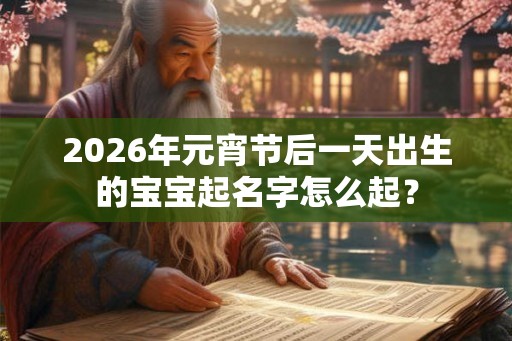 2026年元宵节后一天出生的宝宝起名字怎么起？