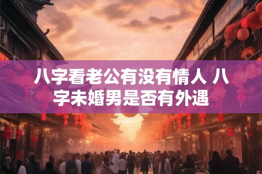 八字看老公有没有情人 八字未婚男是否有外遇