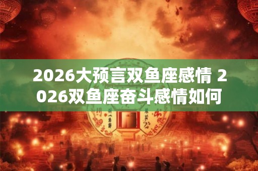 2026大预言双鱼座感情 2026双鱼座奋斗感情如何