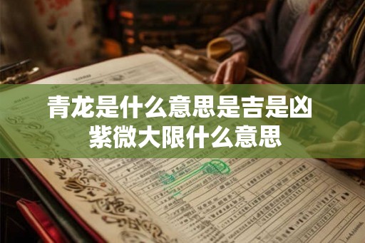 青龙是什么意思是吉是凶  紫微大限什么意思
