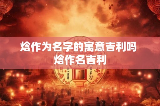 焓作为名字的寓意吉利吗 焓作名吉利