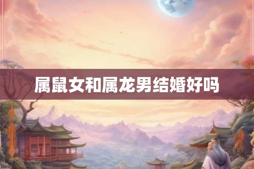 属鼠女和属龙男结婚好吗 属鼠女和属龙男结婚好吗