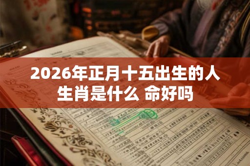 2026年正月十五出生的人生肖是什么 命好吗 2026年正月十五出生的人生肖是什么 命好吗