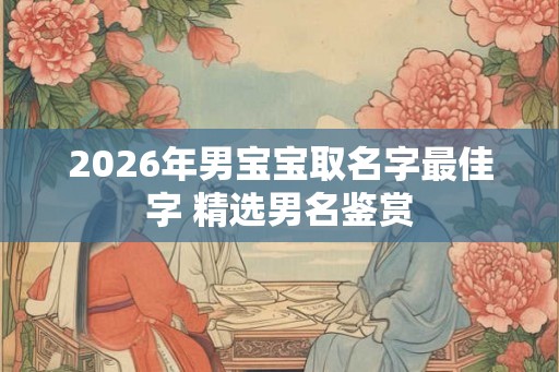 2026年男宝宝取名字最佳字 精选男名鉴赏