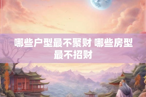哪些户型最不聚财 哪些房型最不招财