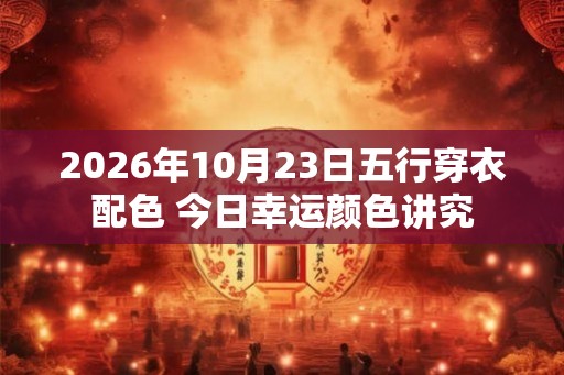 2026年10月23日五行穿衣配色 今日幸运颜色讲究