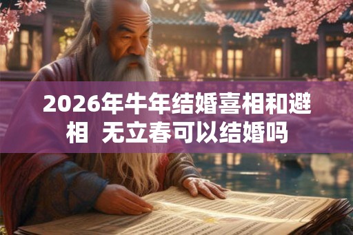 2026年牛年结婚喜相和避相  无立春可以结婚吗