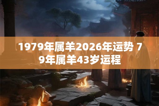 1979年属羊2026年运势 79年属羊43岁运程
