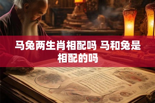 马兔两生肖相配吗 马和兔是相配的吗