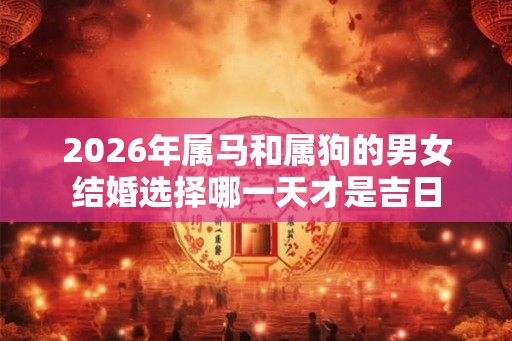2026年属马和属狗的男女结婚选择哪一天才是吉日 2026年属马和属狗的男女结婚选择哪一天才是吉日