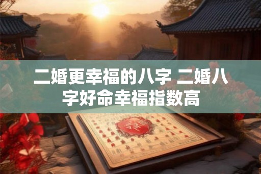 二婚更幸福的八字 二婚八字好命幸福指数高