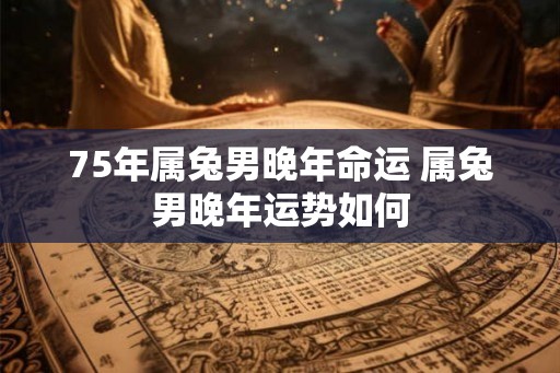 75年属兔男晚年命运 属兔男晚年运势如何