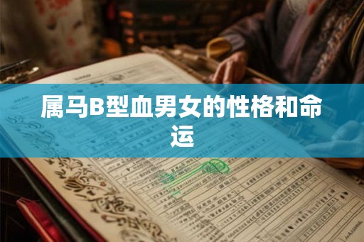 属马B型血男女的性格和命运