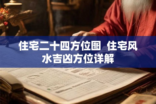 住宅二十四方位图  住宅风水吉凶方位详解