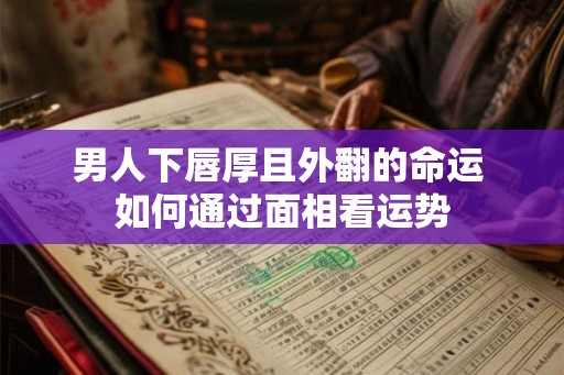 男人下唇厚且外翻的命运 如何通过面相看运势