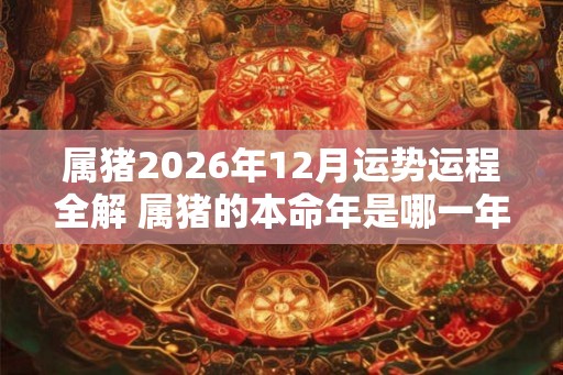 属猪2026年12月运势运程全解 属猪的本命年是哪一年